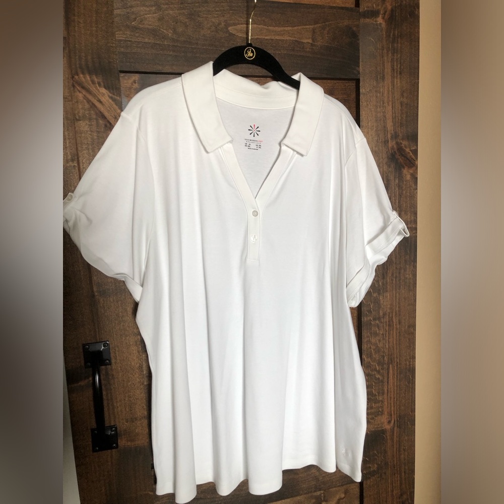 Pima cotton knit tunic by Isaac Mizrahi